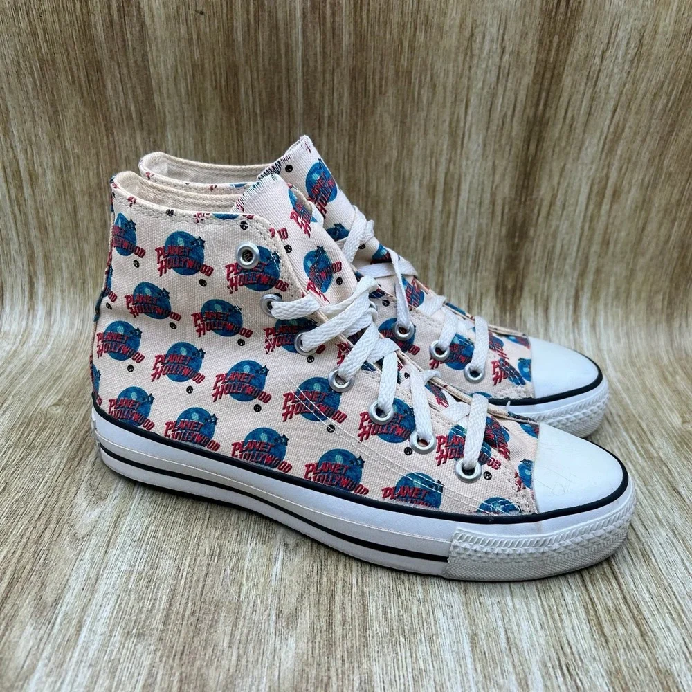 Converse All Star Planet Hollywood Mens Size 5.5 Womens 7.5 High Top Made In USA - Picture 1 of 10